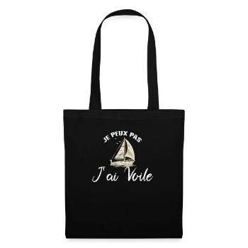 Je Peux Pas J Ai Voile Idée cadeau voilier - Sac en tissu - noir - Devant
