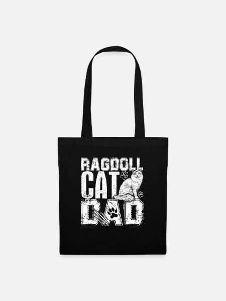 Chat Ragdoll Chat Ragdoll Papa - Sac en tissu - noir