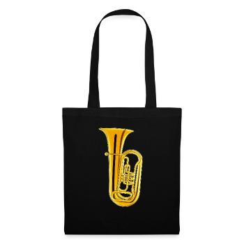 Instrument de musique TUBA - Sac en tissu - noir - Devant