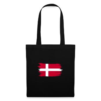 Danemark Drapeau drapeau danois Scandinavie Vacances - Sac en tissu - noir - Devant