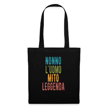 Nonno Uomo Mito Leggenda Regalo - Stoffbeutel - Schwarz - Vorne