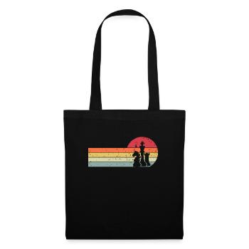 Chess pieces checkmate retro chess players - Tote Bag - black - Front
