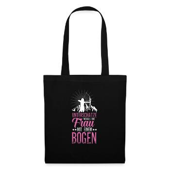 Bogenschießen Bogen bogenschützen bogenschütze - Stoffbeutel - Schwarz - Vorne