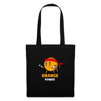 Karate Orange Orangen Power - Stoffbeutel - Schwarz - Vorne