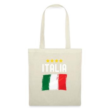 Italien Fahne Fußball Fan EM WM Italien - Stoffbeutel - Natur - Vorne