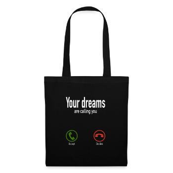 VOS RÊVES VOUS APPELENT - Sac en tissu - noir - Devant