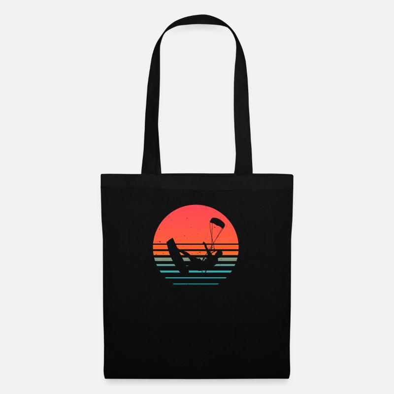 Kite Kiteboarding Kitesurfer Kiteboard Geschenk - Stoffbeutel - Schwarz