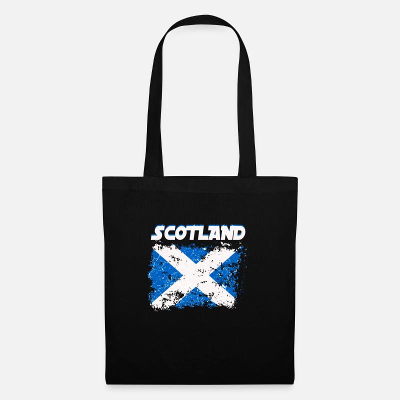 Schottland Flagge Schottisches Wappen Schottisch - Stoffbeutel - Schwarz