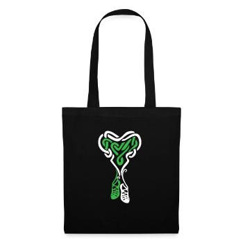 Irish Step Dancing Celtic Knot Heart - Stoffbeutel - Schwarz - Vorne
