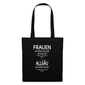 Allgäu Allgaier Mädel Schönes Allgäu Berge Wandern - Stoffbeutel - Schwarz - Vorne
