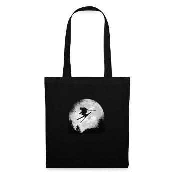 Idée cadeau ski skieur ski sports d'hiver - Sac en tissu - noir - Devant