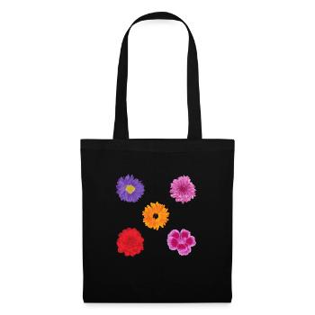 Flowers motif set - Tote Bag - black - Front