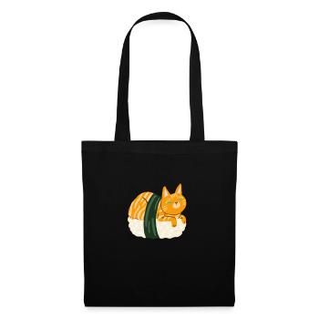 Sushi Chats TShirt Kawaii Chatons idée cadeau - Sac en tissu - noir - Devant