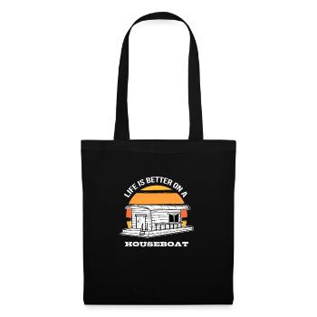 Life Is Better On A Houseboat Boating Captain Gift - Tote Bag - black - Front