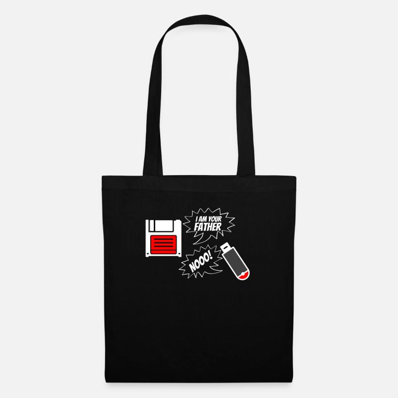 USB I Am Your Father Floppy Disk Funny Gift - Tote Bag - black