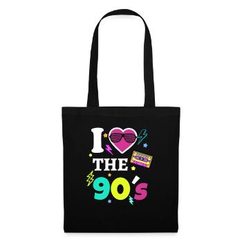 I love the 90s 90s outfit I funny party - Tote Bag - black - Front