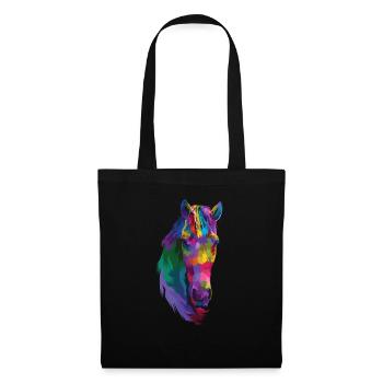 Idée cadeau de cadeau d'équitation douce de chevaux de cheval - Sac en tissu - noir - Devant