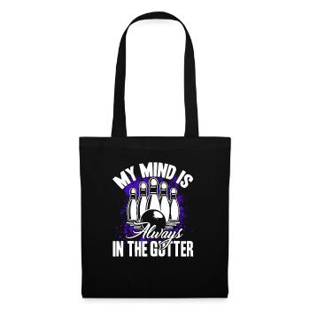 Bowling Mind est dans la gouttière - Sac en tissu - noir - Devant
