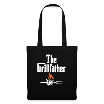Funny Grillfather Barbecue Parties - Tote Bag - black - Front