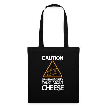 fromage - Sac en tissu - noir - Devant