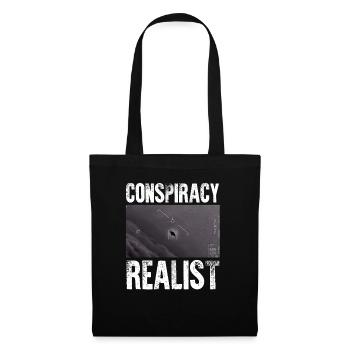 Verschwörung Realist Raumschiff UFO Alien Theorien Fu - Stoffbeutel - Schwarz - Vorne