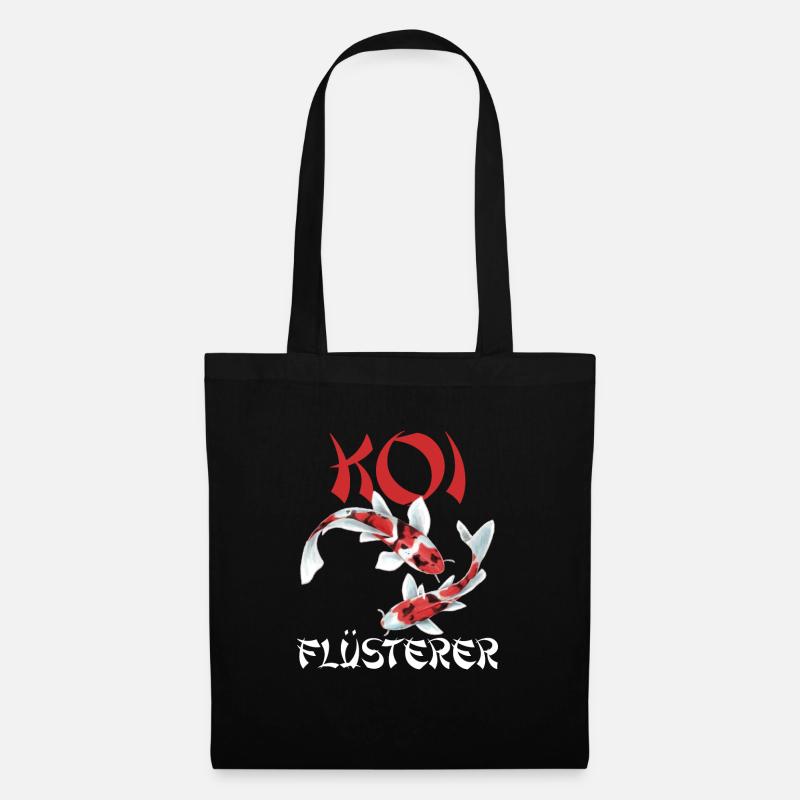 lustiges Koi Kois Koi Flüsterer Karpfen Geschenk - Stoffbeutel - Schwarz