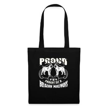 Fier parent d'une chemise Malinois belge - Sac en tissu - noir - Devant