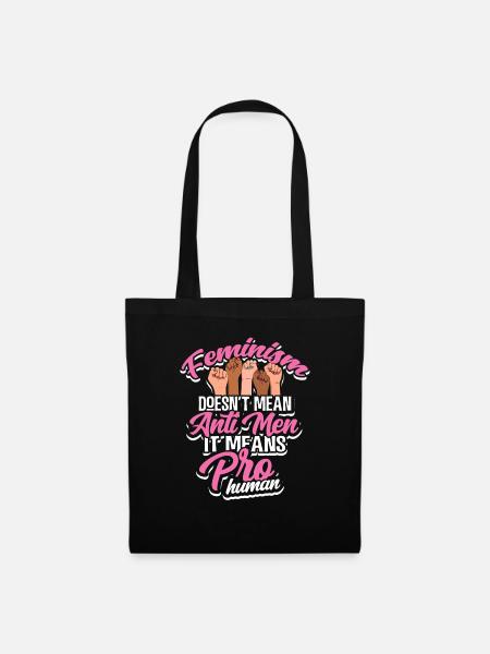 Féministe - Sac en tissu - noir