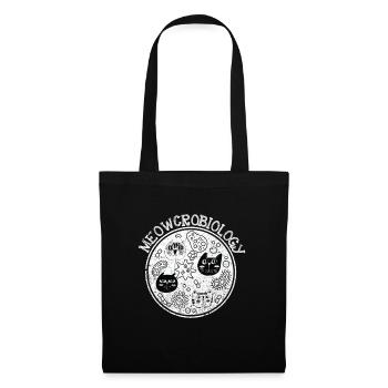 Chat de science microbiologie Meowcrobiologie - Sac en tissu - noir - Devant