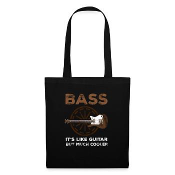 Bass Gitarre Cooler Bassist Bassisten Musiker - Stoffbeutel - Schwarz - Vorne