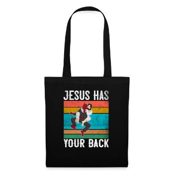 Jesus hat dein Rückenprodukt Brasilianisches Jiu Jitsu - Stoffbeutel - Schwarz - Vorne
