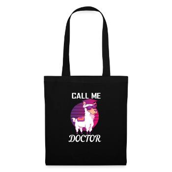 Call me Doctor - Doctorat en alpaga Lama - Sac en tissu - noir - Devant