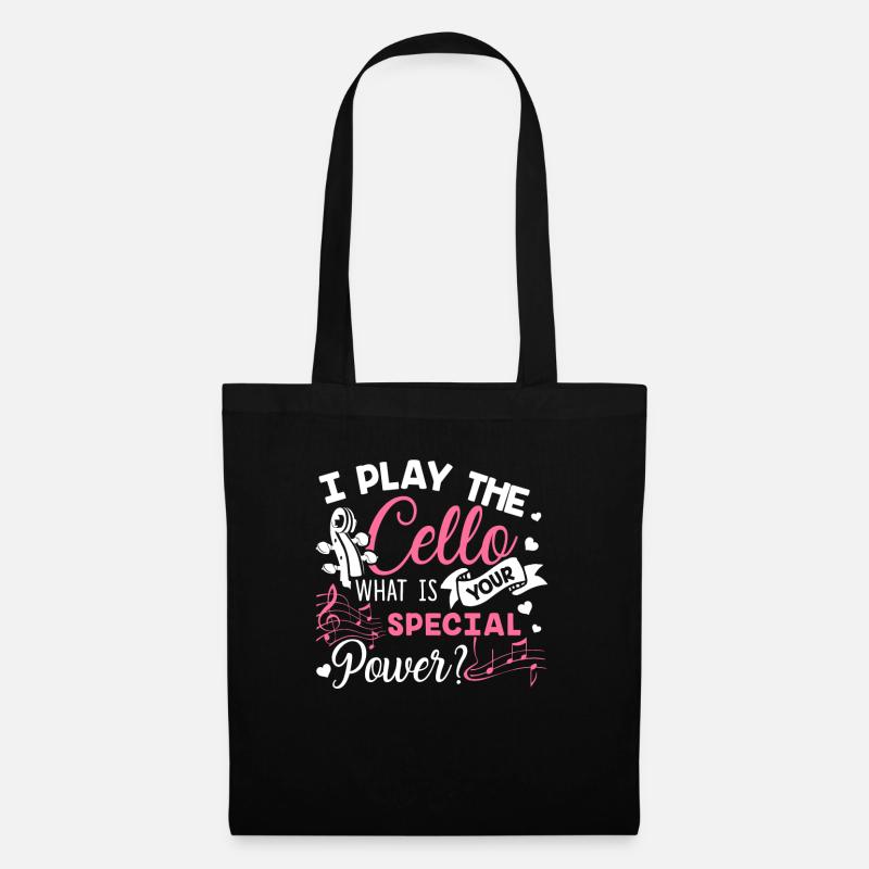 Violoncelle Je joue du violoncelle - Sac en tissu - noir