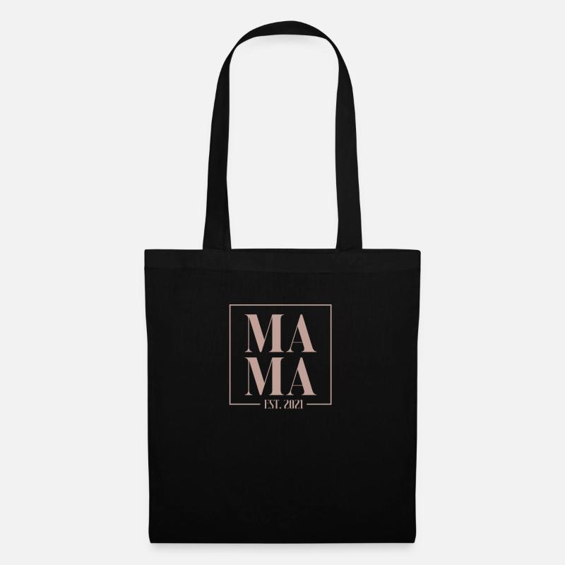 Mama Loading 2021 werdende Mutter Geschenk - Stoffbeutel - Schwarz