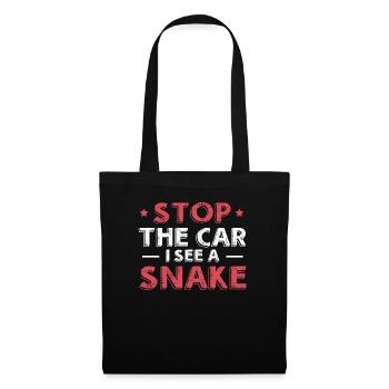 Stoppen Sie das Auto Ich sehe eine Schlange - Stoffbeutel - Schwarz - Vorne