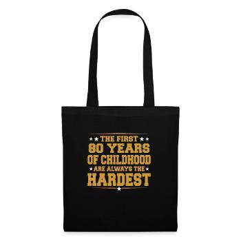 80th birthday - Tote Bag - black - Front