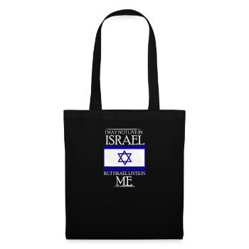 Drapeau d'Israël IDF Mossad Menorah Tel Aviv cadeau - Sac en tissu - noir - Devant