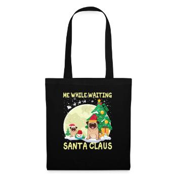 Carlin moi en attendant le Père Noël - Sac en tissu - noir - Devant