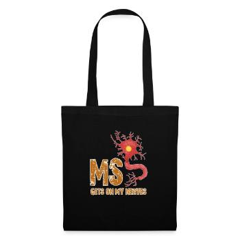 Multiple Sclerosis Shirts Funny Getting On - Tote Bag - black - Front