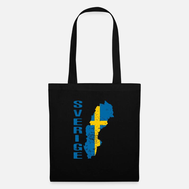 Sverige Schweden Geschenkidee - Stoffbeutel - Schwarz
