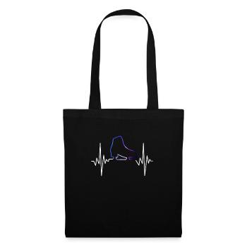 Patinage artistique cadeau fille patineuse artistique - Sac en tissu - noir - Devant