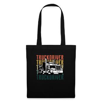un camion - Sac en tissu - noir - Devant