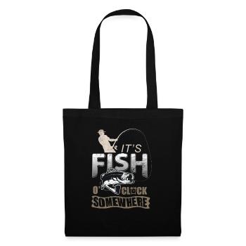 Pêche pêcheur chemise pêcheur sport pêcheur disant - Sac en tissu - noir - Devant