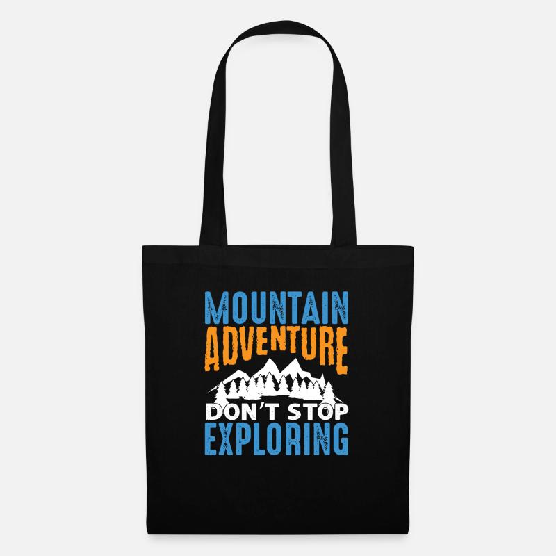 Mountain Adventure don't stop exploring! action - Tote Bag - black