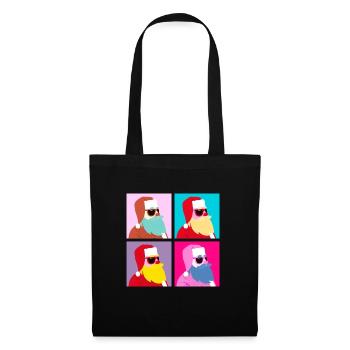 Pop-Art – Santa Claus With Sunglasses - Tote Bag - black - Front