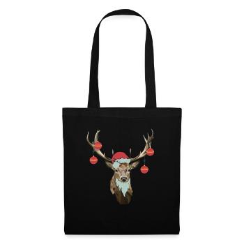 Chemise de Noël cerf meilleur cadeau fan de cerf - Sac en tissu - noir - Devant