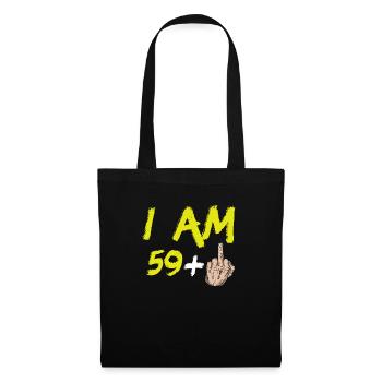 60th Birthday Gift Ideas Funny 59+ Men Women - Tote Bag - black - Front