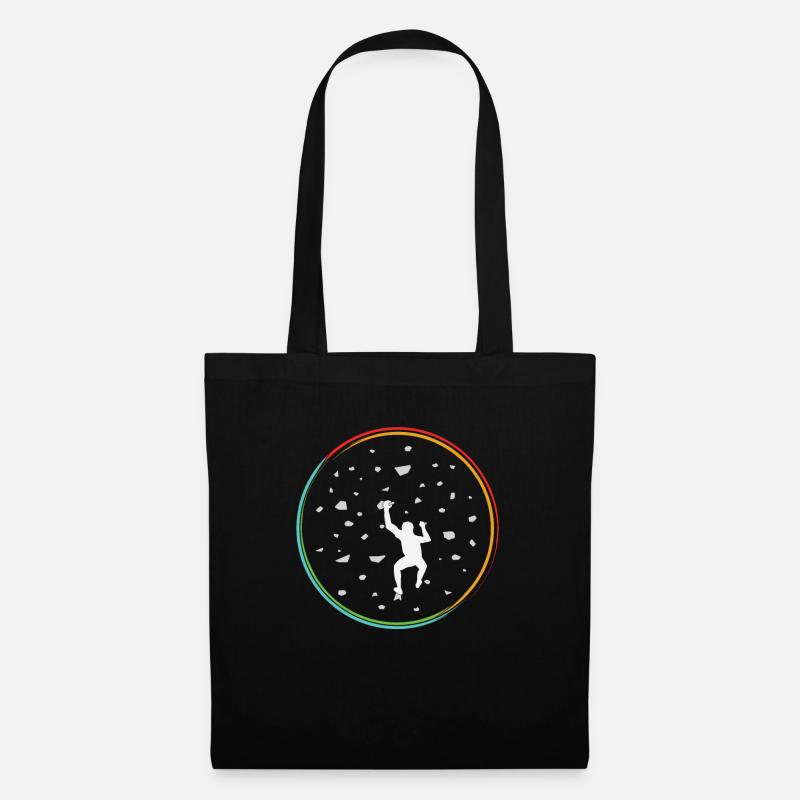 Climbing wall graphic gift climbing climber - Tote Bag - black