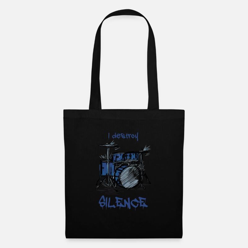 Cooles Schlagzeug Musik Drummer Geschenk - Stoffbeutel - Schwarz