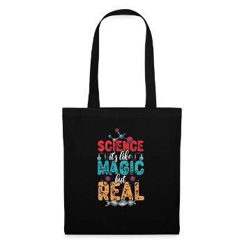 La science, c'est comme de la magie mais un vrai ordinateur nerd - Sac en tissu - noir - Devant